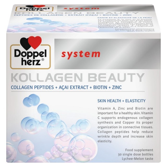 DOPPELHERZ SYSTEM KOLLAGEN BEAUTY - Preparat za povećanje elastičnost kože i smanjenje dubina bora